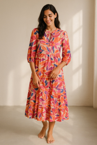 ROBE LONGUE IMPRIMÉE