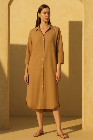 ROBE CHEMISE À BOUTONS