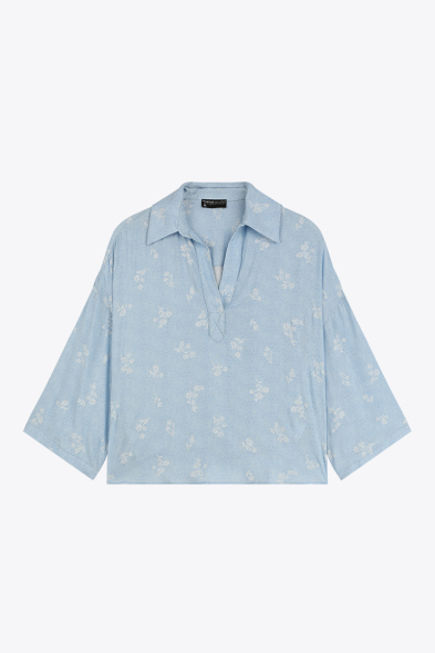 BLOUSE À IMPRIMÉ RELIEF