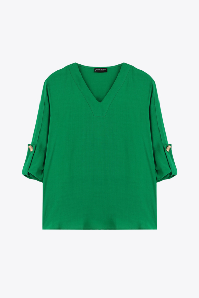 BLOUSE À COL EN V