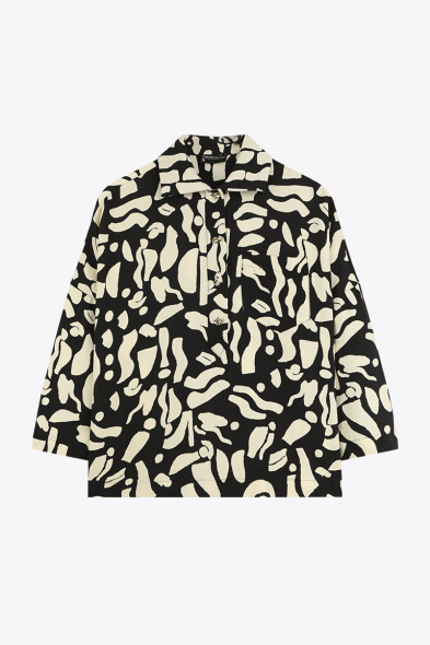BLOUSE IMPRIMÉE À BOUTONS