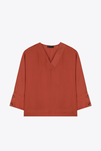 BLOUSE À COL EN V