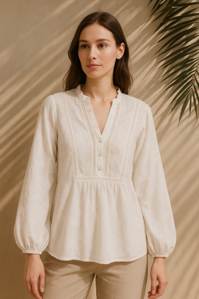 BLOUSE À IMPRIMÉ RELIEF