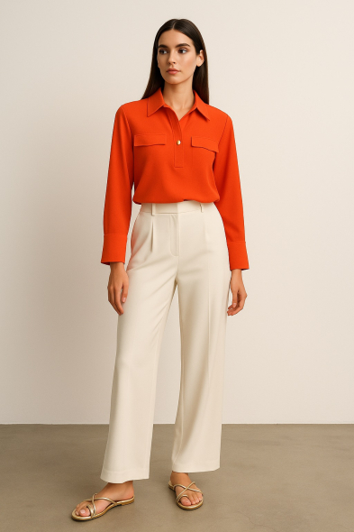 BLOUSE À BOUTON
