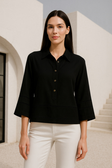 BLOUSE À BOUTONS