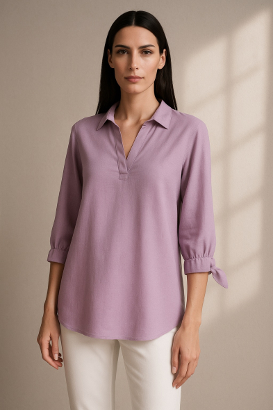 BLOUSE MANCHES NOUÉES