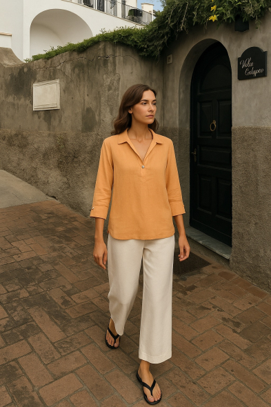 BLOUSE À MANCHES 3/4