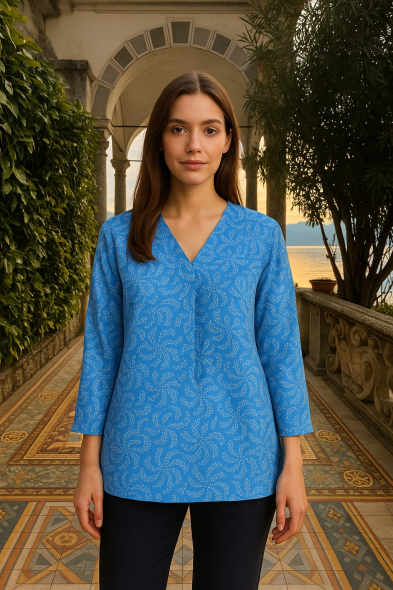 BLOUSE À MOTIF