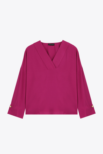 BLOUSE À COL EN V
