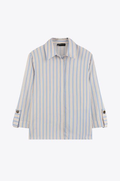 CHEMISE RAYÉE À BOUTONS