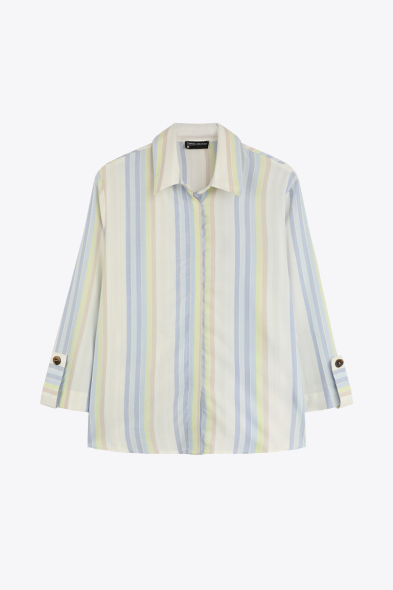 CHEMISE RAYÉE À BOUTONS
