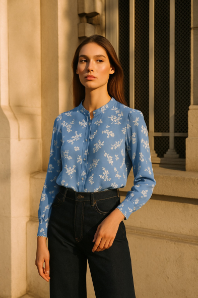 CHEMISE FLEURIE FLUIDE