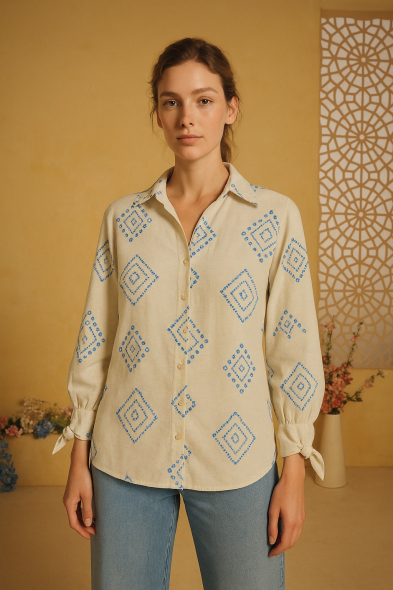 CHEMISE À IMPRIMÉ RELIEF