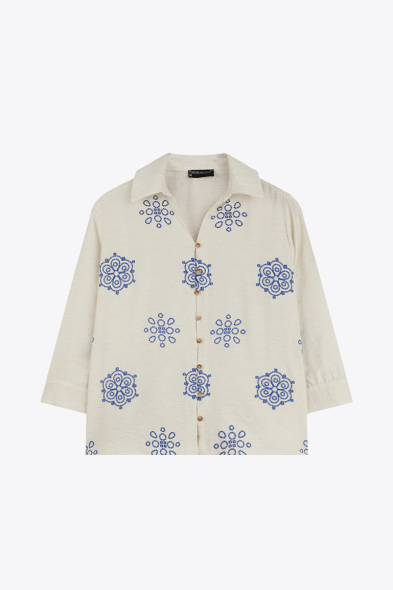 CHEMISE BRODÉE À BOUTONS