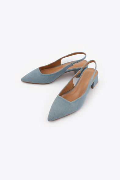 ESCARPINS SLINGBACK EN DENIM