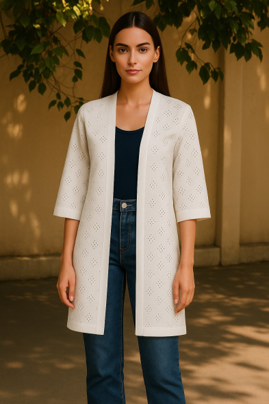 KIMONO À DÉTAILS AJOURÉS