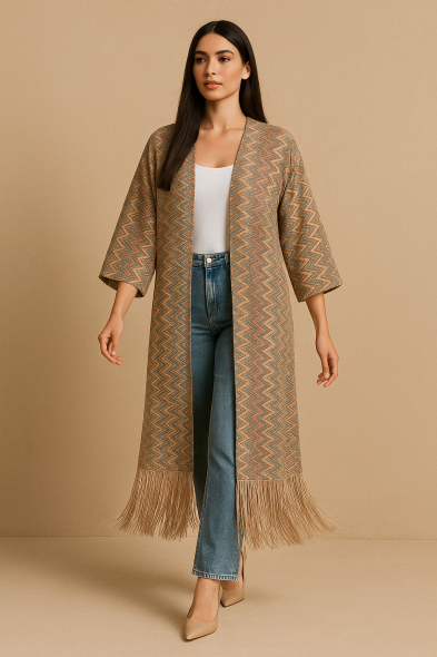 KIMONO À FRANGES