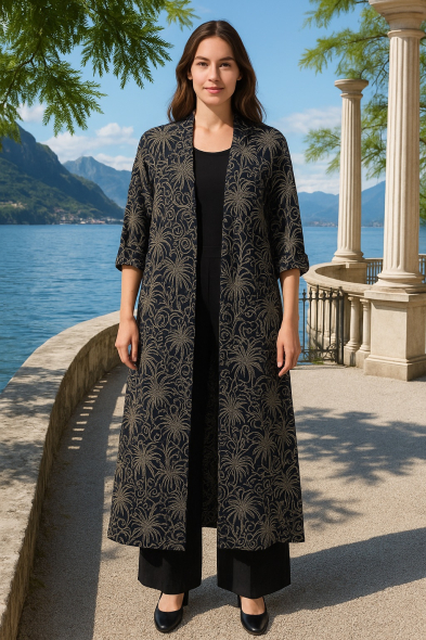 KIMONO À IMPRIMÉ EN RELIEF