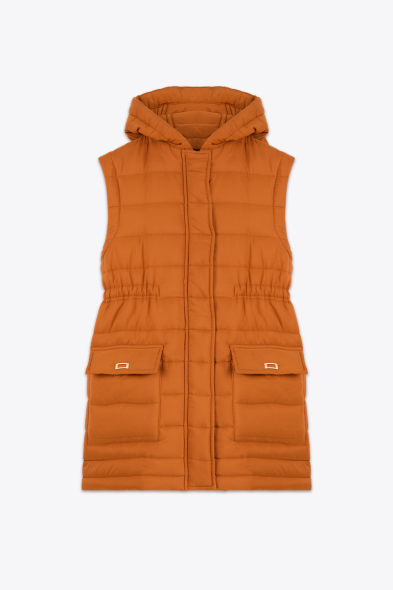 GILET MATELASSÉ  À CAPUCHE