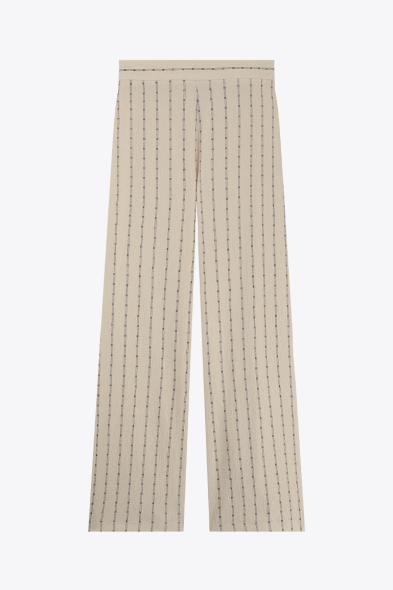 PANTALON À FINES RAYURES