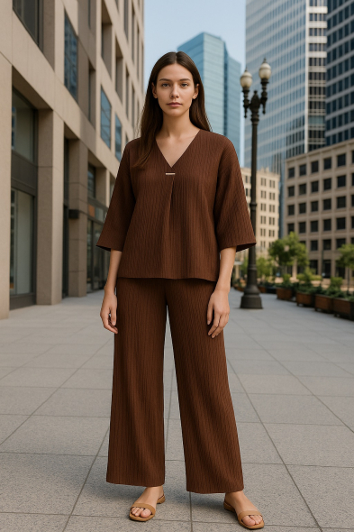 PANTALON TEXTURÉ