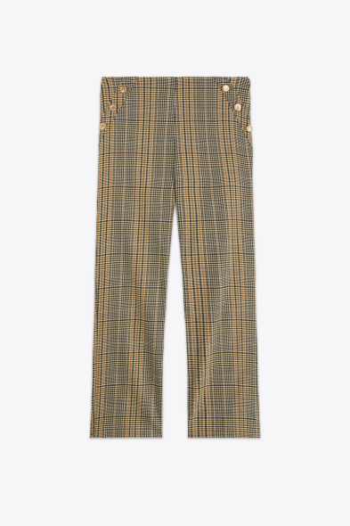 PANTALON À CARREAUX AVEC BOUTONS