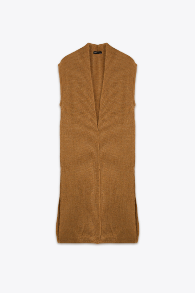 GILET LONG EN MAILLE