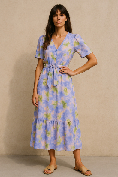 ROBE MI-LONGUE IMPRIMÉE