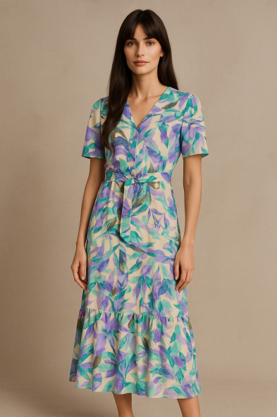 ROBE MI-LONGUE IMPRIMÉE 