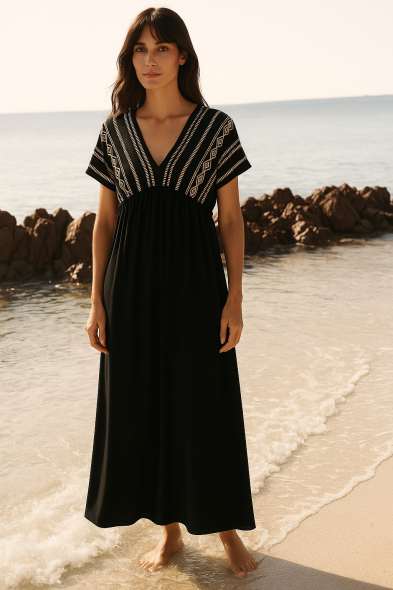 ROBE LONGUE IMPRIMÉ RELIEF
