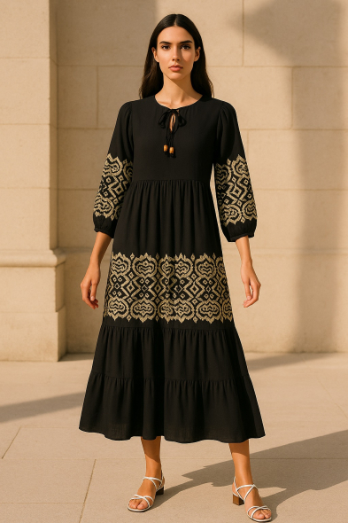 ROBE LONGUE BRODÉE