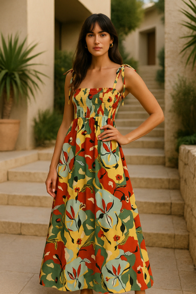 ROBE IMPRIMÉE À BRETELLES