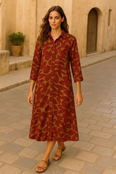 ROBE MI-LONGUE IMPRIMÉE 