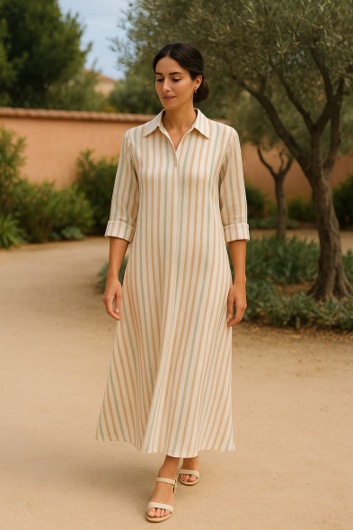 ROBE LONGUE RAYÉE