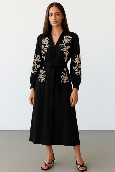 ROBE LONGUE IMPRIMÉ RELIEF