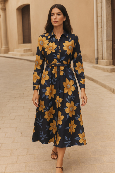 ROBE LONGUE IMPRIMÉE