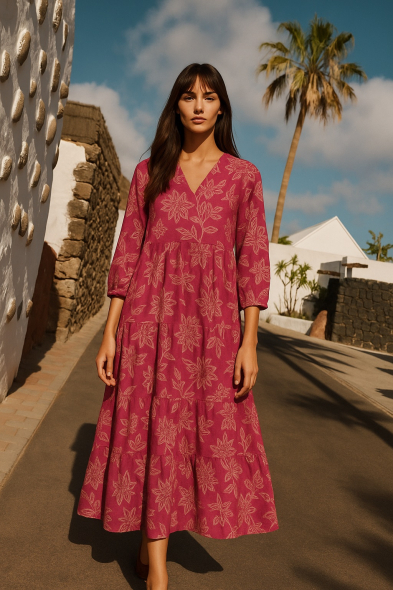ROBE LONGUE IMPRIMÉ RELIEF
