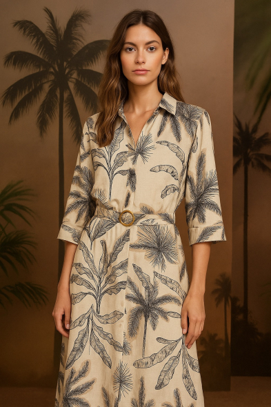 ROBE MI-LONGUE IMPRIMÉE