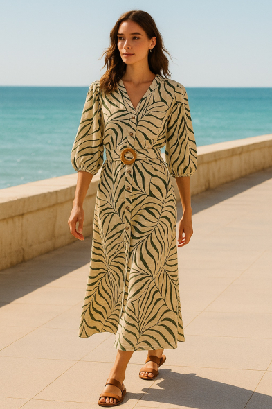 ROBE MI-LONGUE IMPRIMÉE