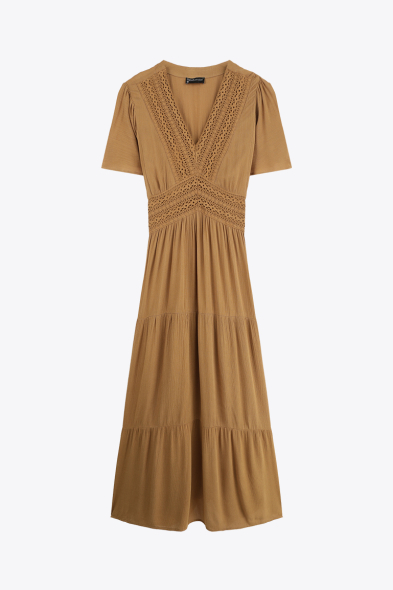 ROBE LONGUE À BRODERIE