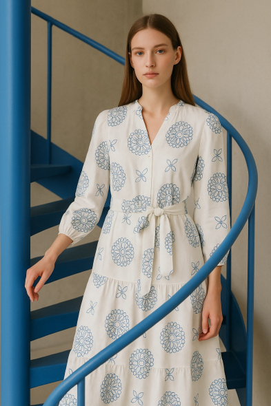 ROBE LONGUE BRODÉE