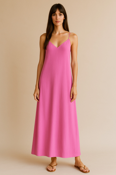 ROBE LONGUE À BRETELLES