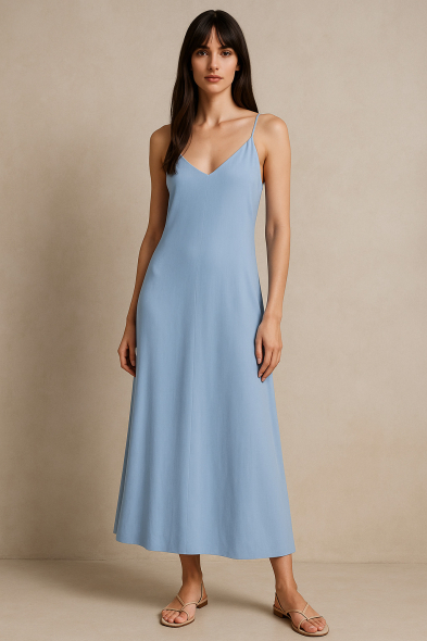 ROBE LONGUE À BRETELLES