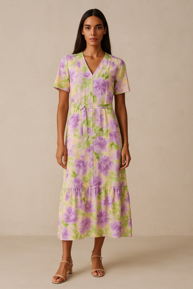 ROBE MI-LONGUE IMPRIMÉE