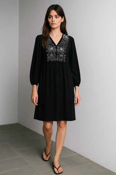 ROBE MIDI À IMPRIMÉ RELIEF