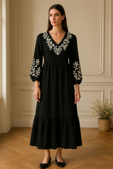 ROBE LONGUE IMPRIMÉ RELIEF