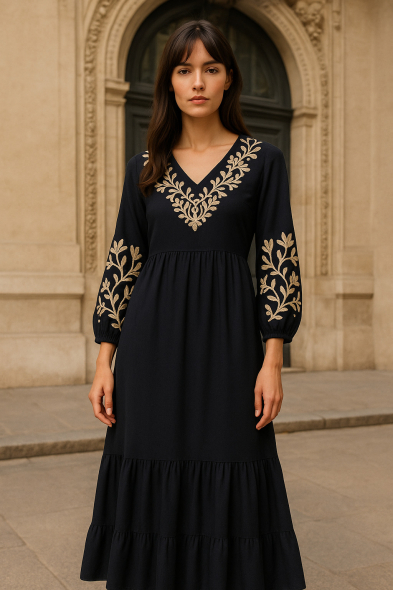 ROBE LONGUE IMPRIMÉ RELIEF