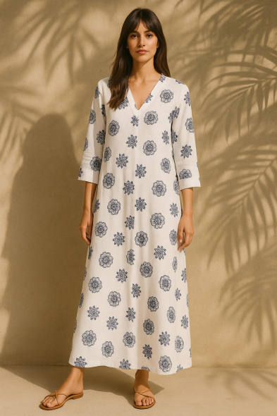 ROBE LONGUE IMPRIMÉ RELIEF