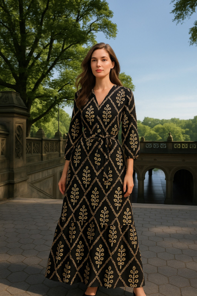 ROBE LONGUE IMPRIMÉ RELIEF