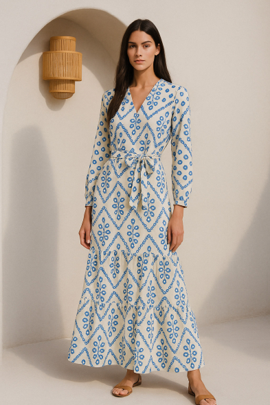 ROBE LONGUE IMPRIMÉ RELIEF